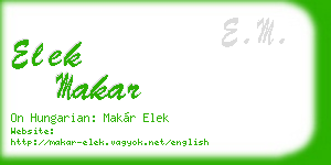elek makar business card